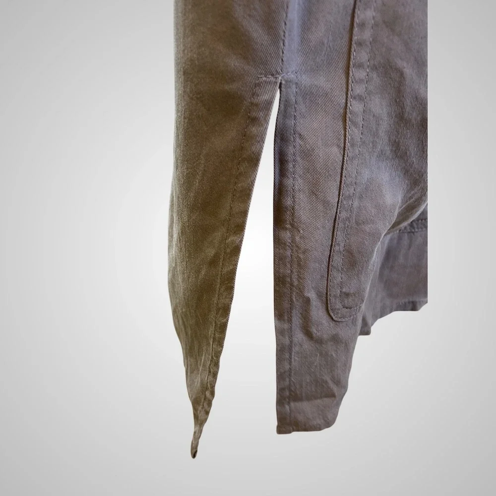 El Corte Ingles Shirt Jacket Womens Large Gray 4-Pocket‎ Longline Shacket